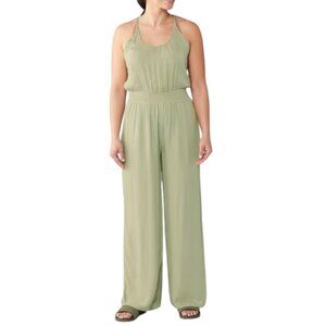Prana Women's Size M Fernie Wide Leg Sweet Agave Swim Cover Up Jumpsuit NEW